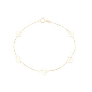 GOLDEN CLEF Gold Made In Italy 14kt Gold Clover Bracelet